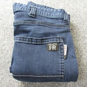 Wolverine FR Jeans Mens 40x32 Blue Flame Resistant Straight Stretch Denim FZ-DPT